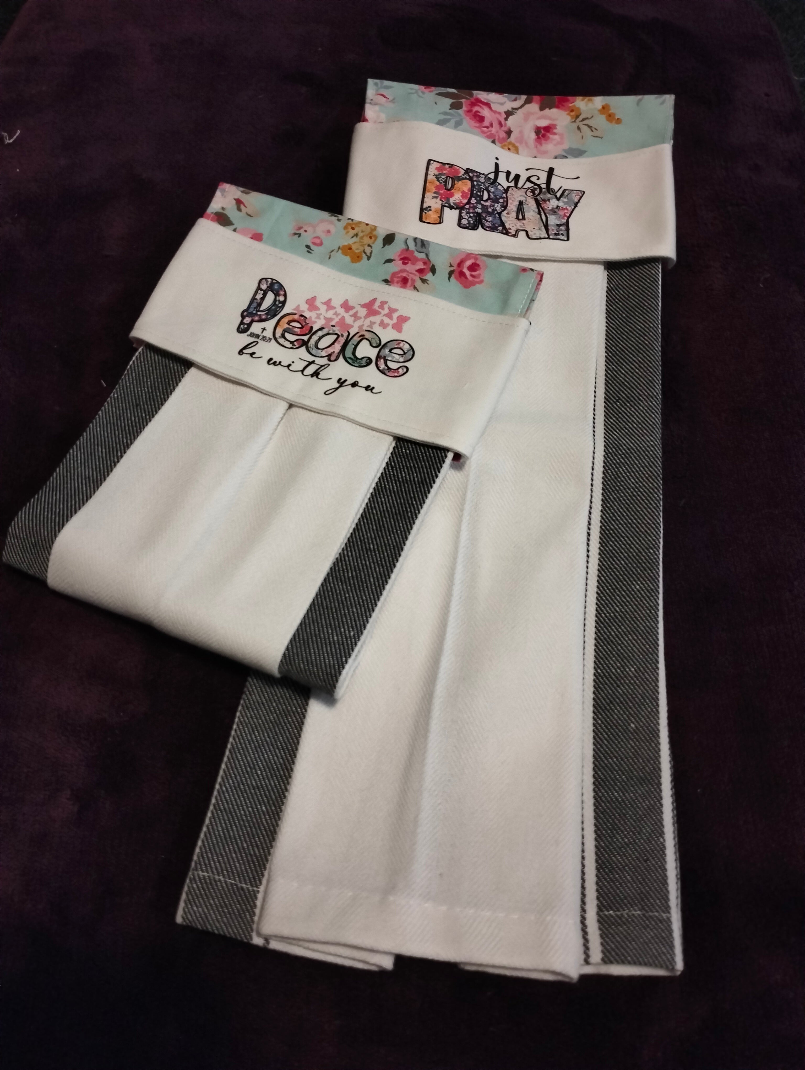 Hanging Faith Tea Towels x2
