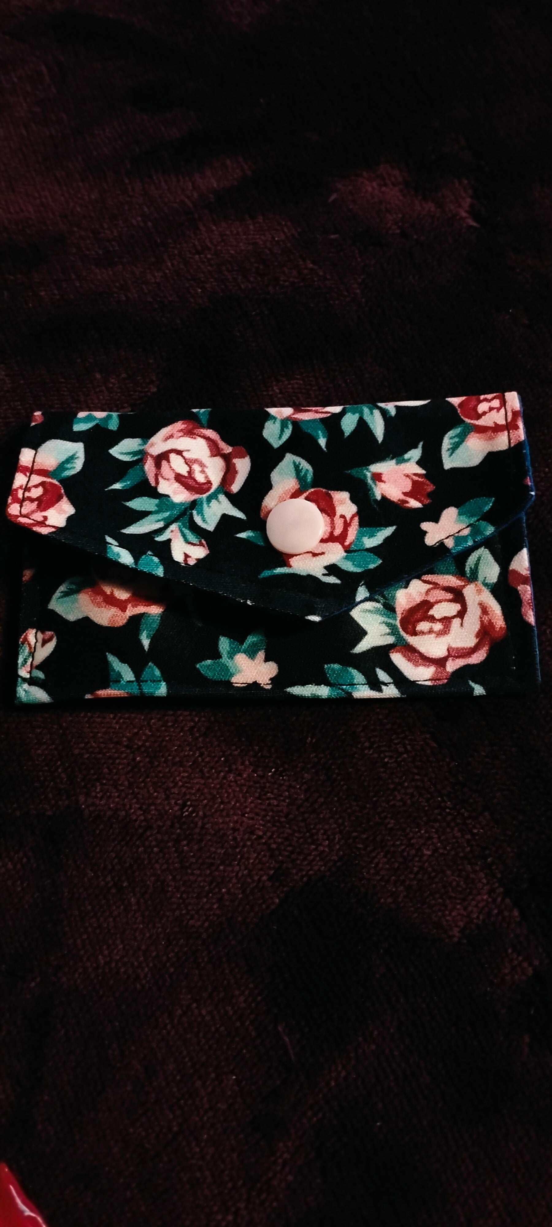Navy Rose Gift Card Wallet