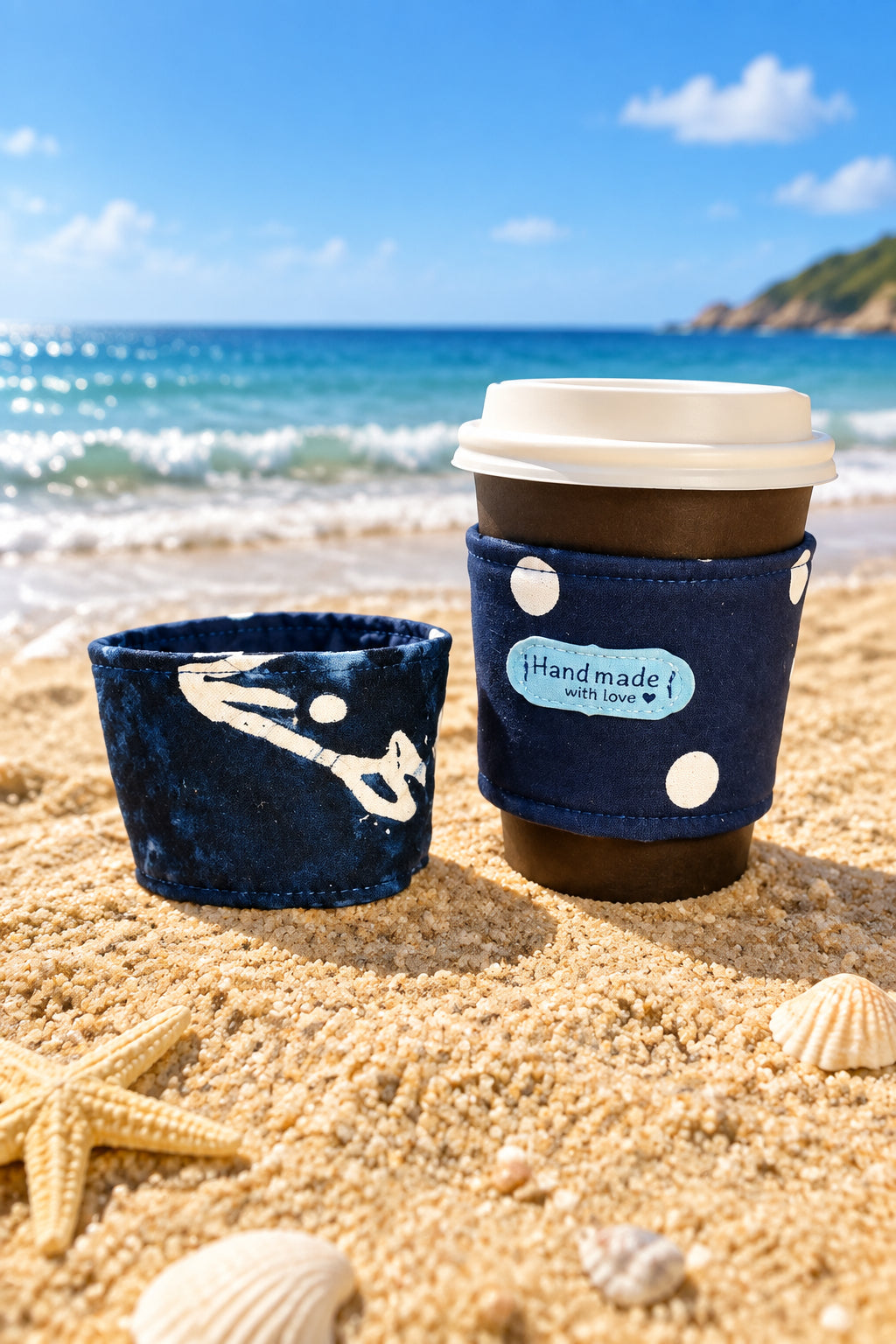 Reusable Cup Sleeves – Blue Spot
